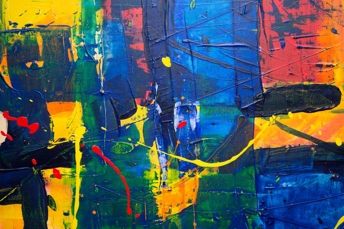 Acryl-Chaos auf Leinwand